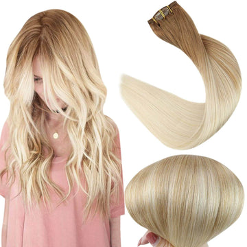 real hair extensions clip in human hair